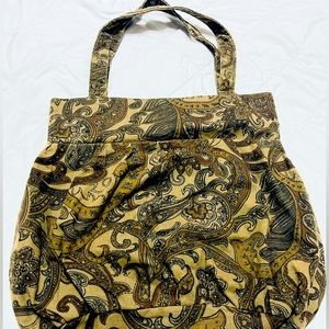 Bohemian Hobo Bag Olive Green Paisley Purse Hand Bag
